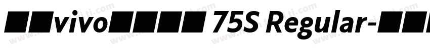 汉仪vivo定制黑体 75S Regular字体转换